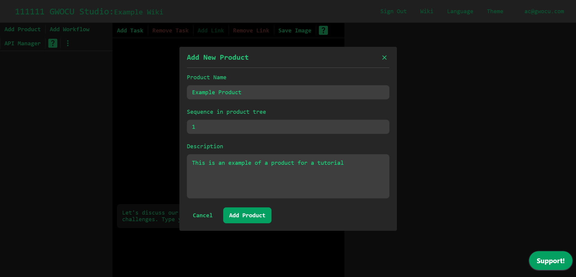 Add Product Modal
