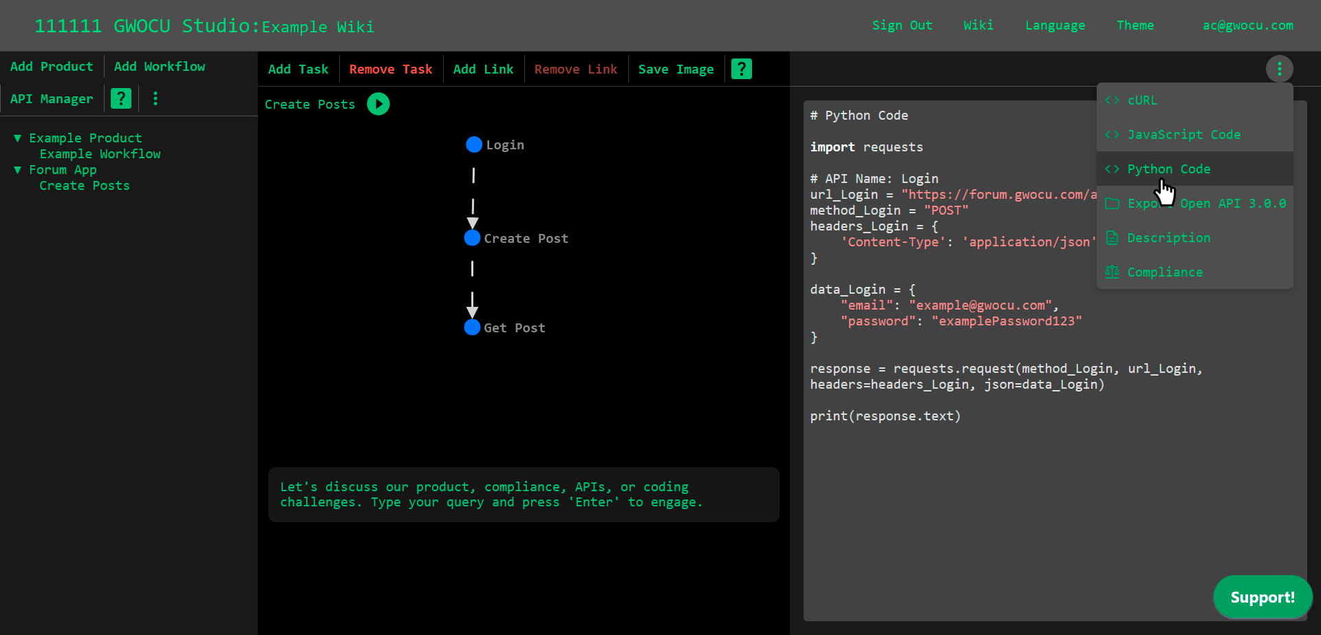 Generated Python Code for API Task